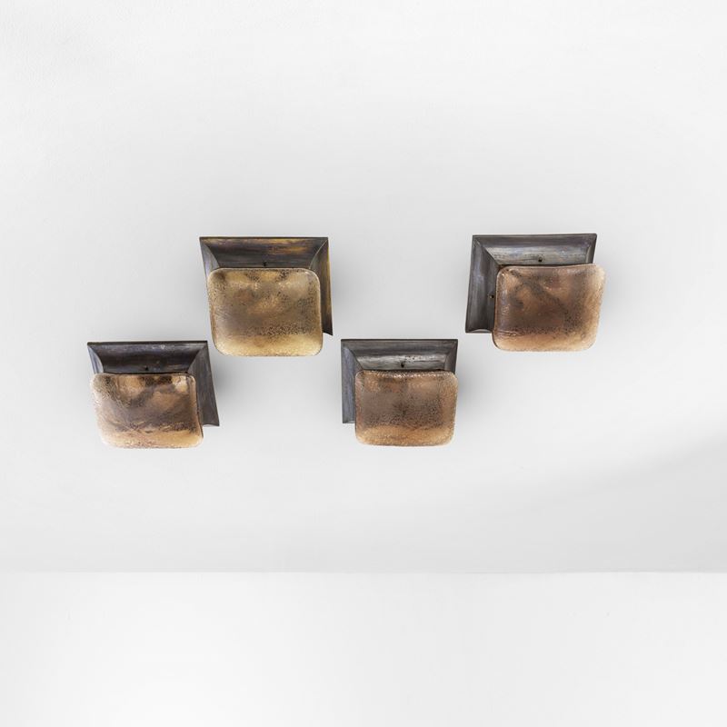 Seguso : Quattro lampade a plafone  - Asta Design 200 - Cambi Casa d'Aste