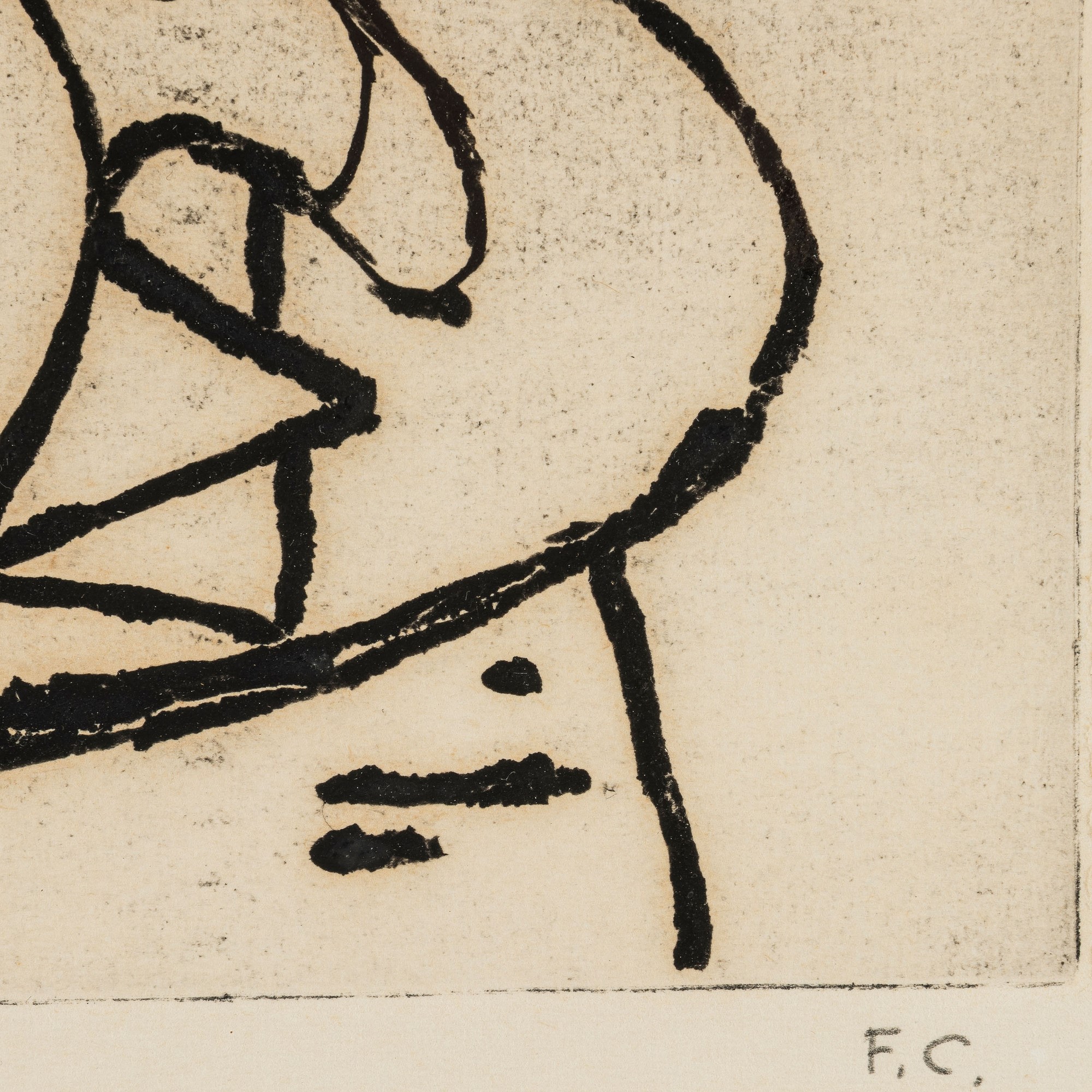 Felice Casorati - Figura femminile dormiente, acquaforte