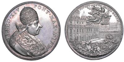 Benedetto XIV, Medaglia in argento A. IVB (1750)