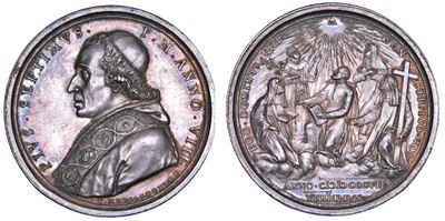 PIO VII (Barnaba Chiaramonti), Medaglia annuale in argento, Canonizzazione di cinque nuovi Santi,...