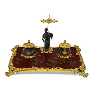Francia, XIX secolo, Servizio da scrittoio a chinoiserie