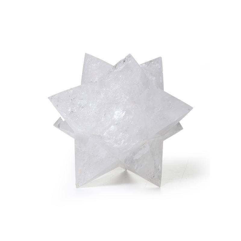 Cristallo di Rocca lavorato a forma di stella. Manifattura italiana o francese XX secolo  - Asta Dimore Italiane TIME - Cambi Casa d'Aste