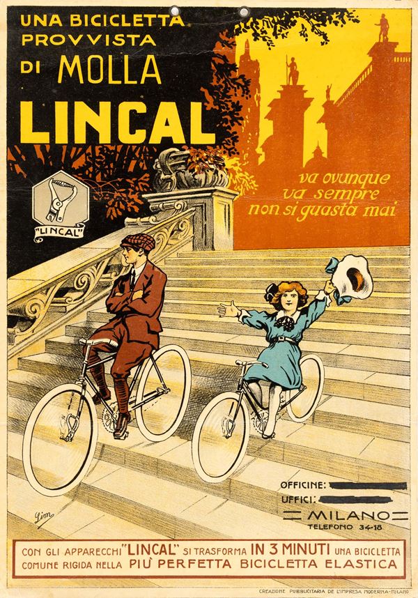 Una bicicletta provvista di Molla Lincal