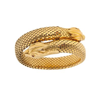 Bracciale semirigido 'serpente' in oro giallo 750/1000