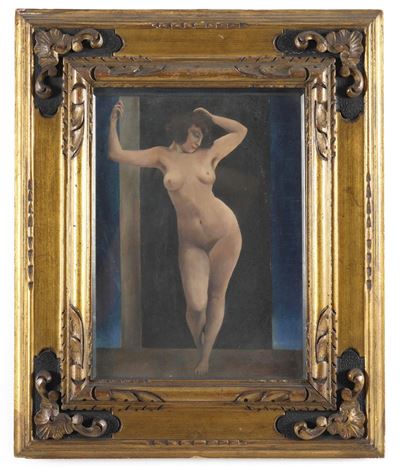 Lucchini E., Nudo femminile, olio su tela