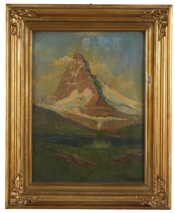 V. Lupo Veduta lacustre col Cervino