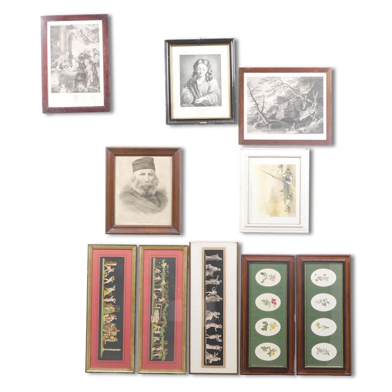 Incisori per lo più del XIX secolo Lotto di stampe di soggetto e formato diversi  - Asta Oggetti d'Arte - La Wunderkammer di Ettore Mocchetti - Cambi Casa d'Aste