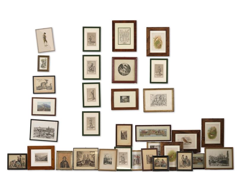 Incisore dal XVIII al XX secolo Lotto di stampe e tre fotografie di diverso soggetto  - Auction Oggetti d'Arte - Ettore Mocchetti's Wunderkammer - Cambi Casa d'Aste