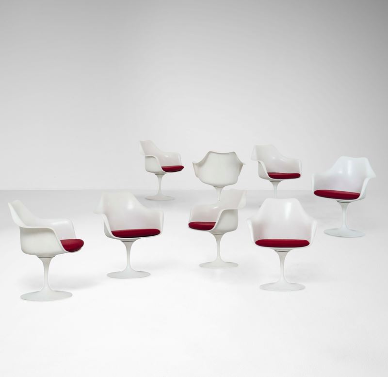 Eero Saarinen : Otto poltrone mod. Tulip  - Asta Design 200 - Cambi Casa d'Aste