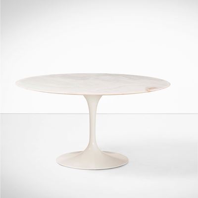 Tavolo mod. Tulip in marmo e alluminio