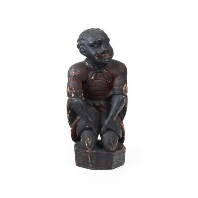Moro, Scultura in legno intagliato e dipinto del XIX-XX secolo