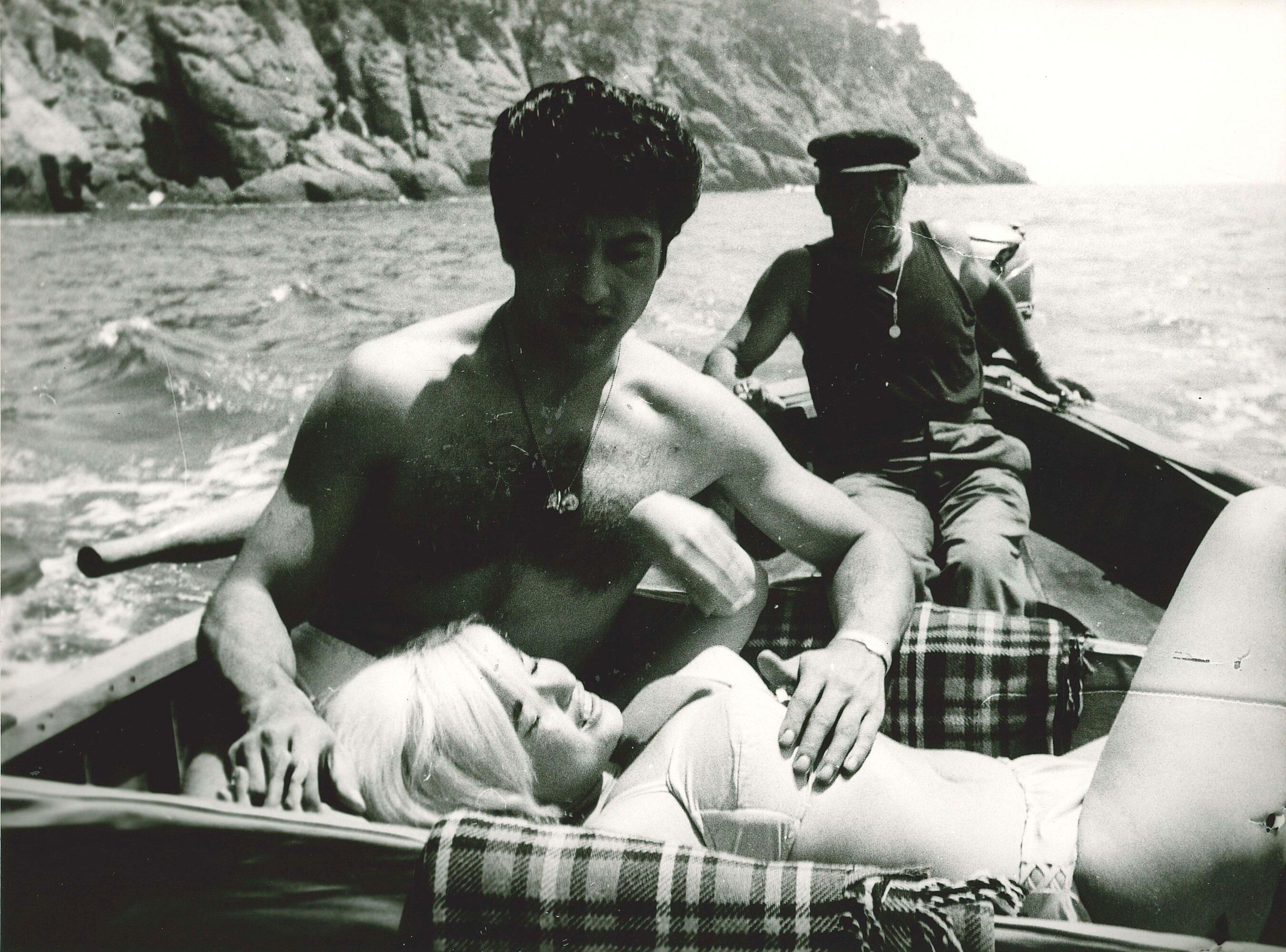 lotto di quattro fotografie Jayne Mansfield e Mickey Hargitay a Portofino