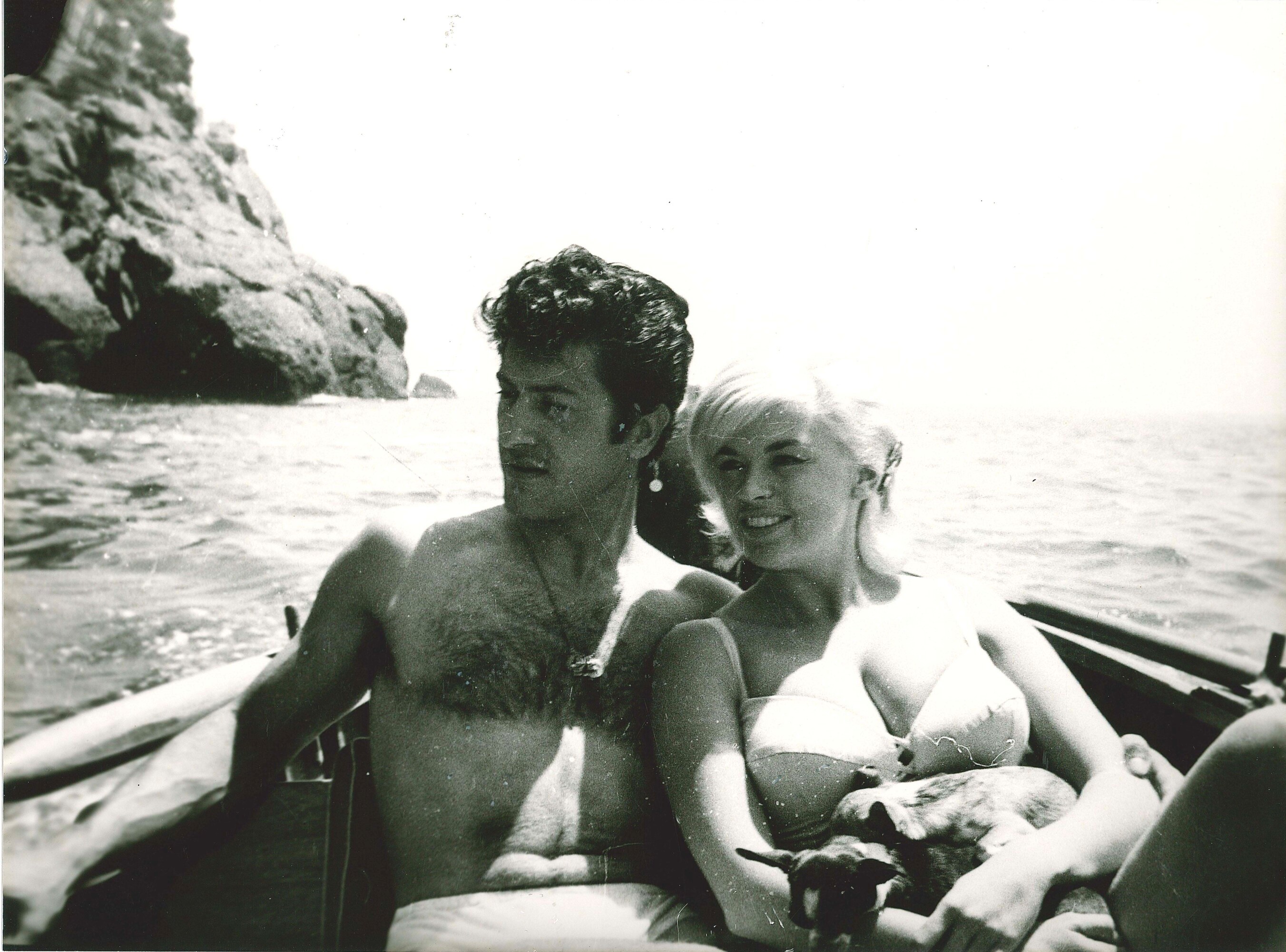 lotto di quattro fotografie Jayne Mansfield e Mickey Hargitay a Portofino