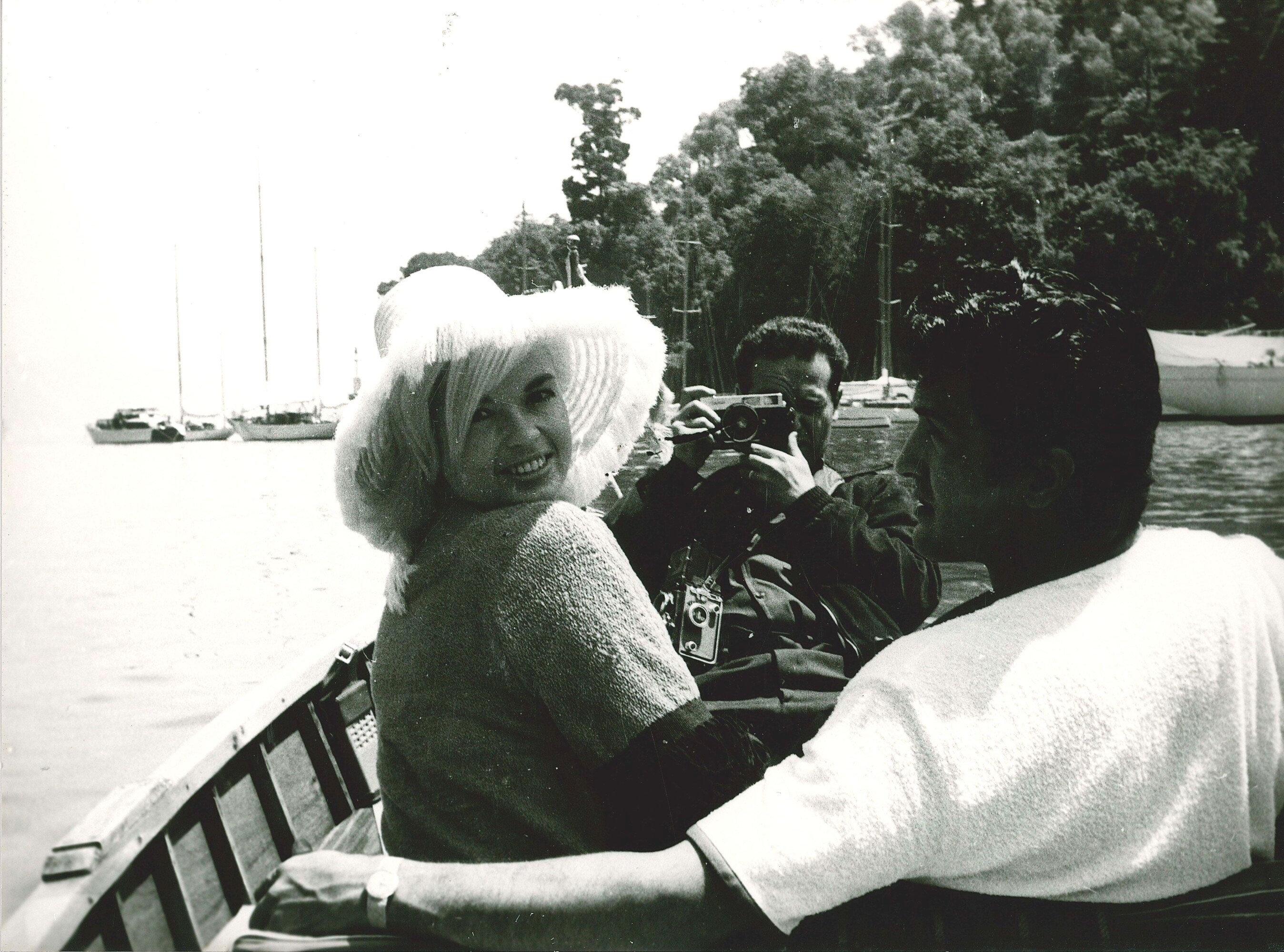 lotto di quattro fotografie Jayne Mansfield e Mickey Hargitay a Portofino