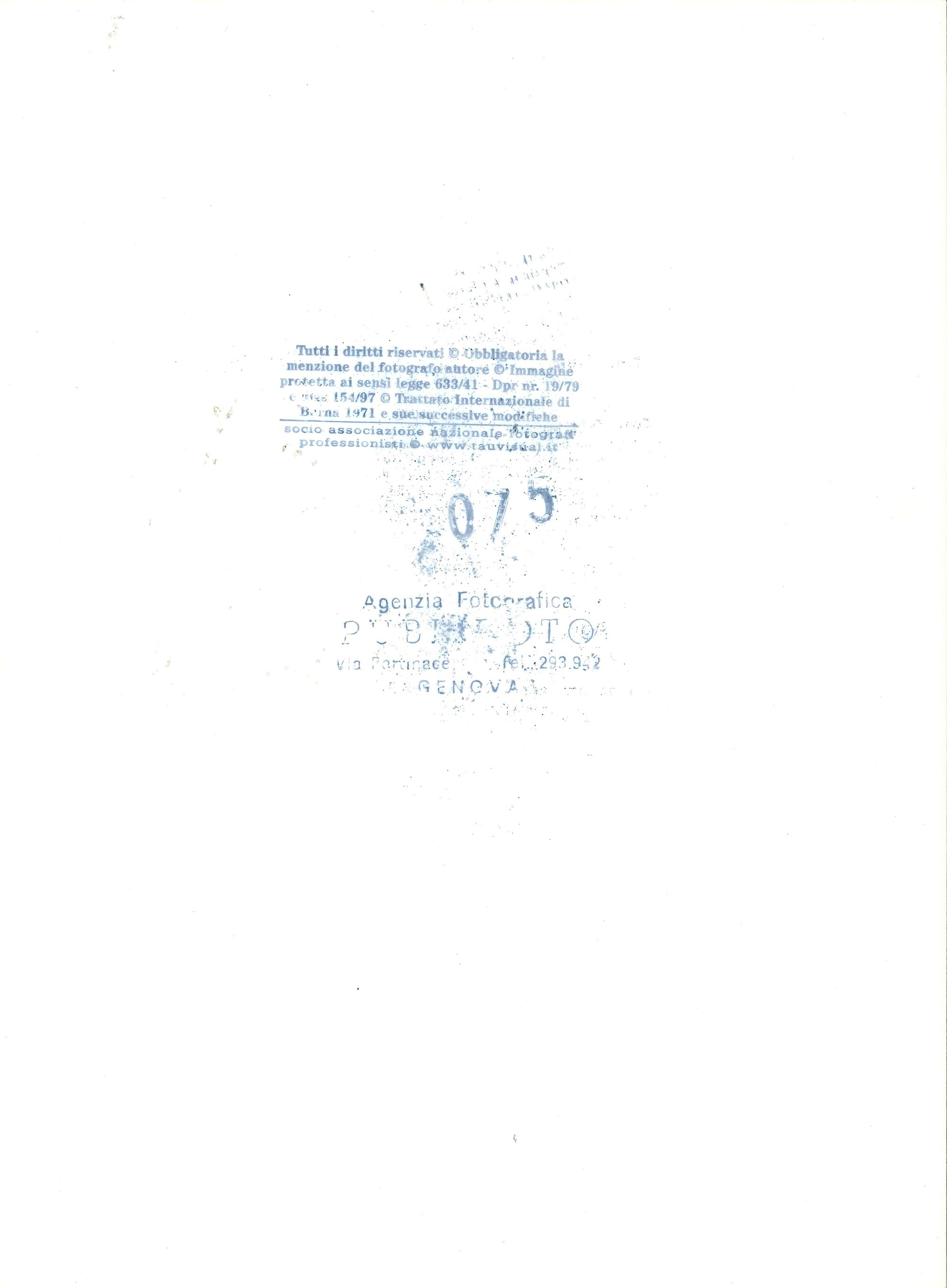 lotto di quattro fotografie Louis Armstrong a Genova