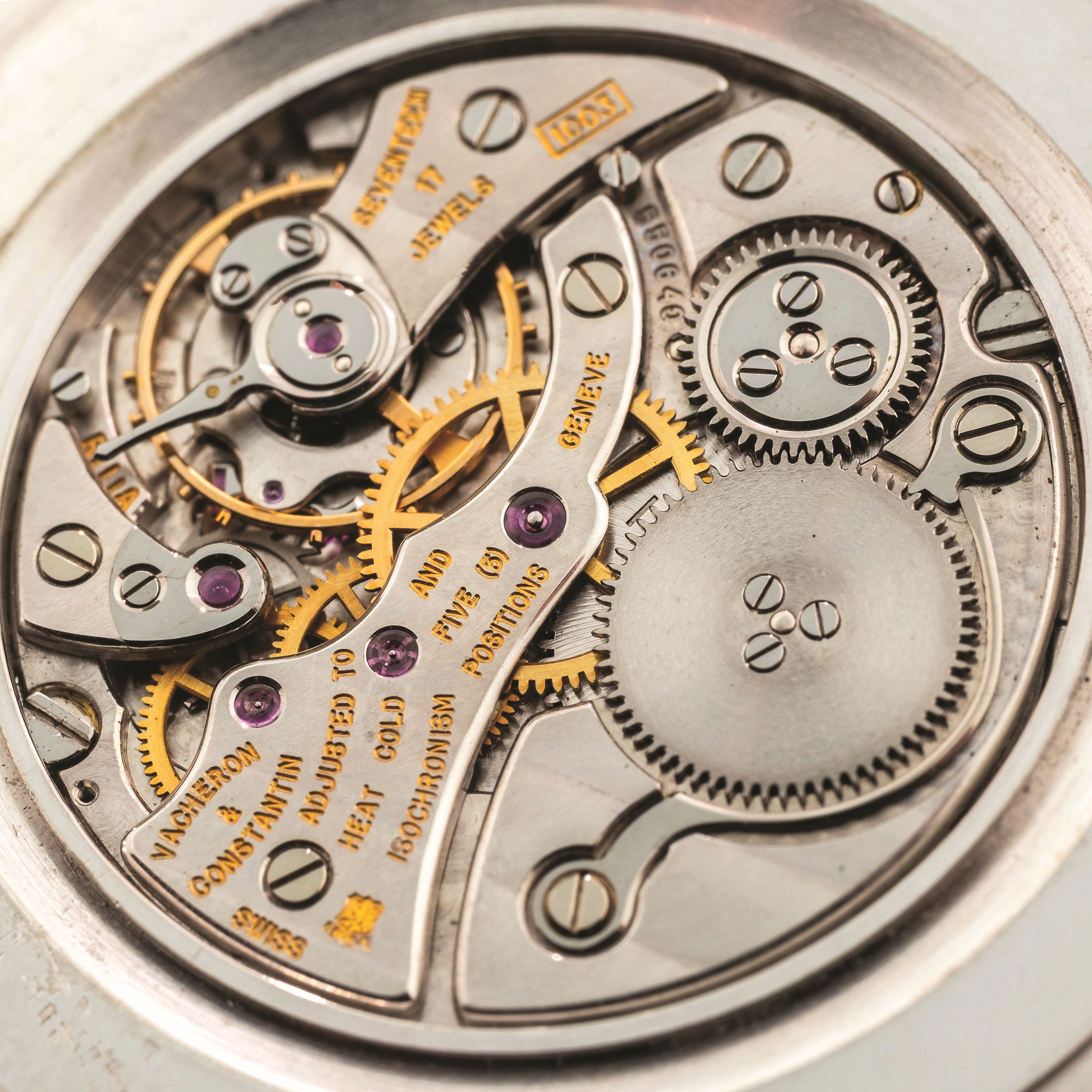 Vacheron & Constantin - Orologio da tasca in oro bianco 18k con diamanti, circa 1960