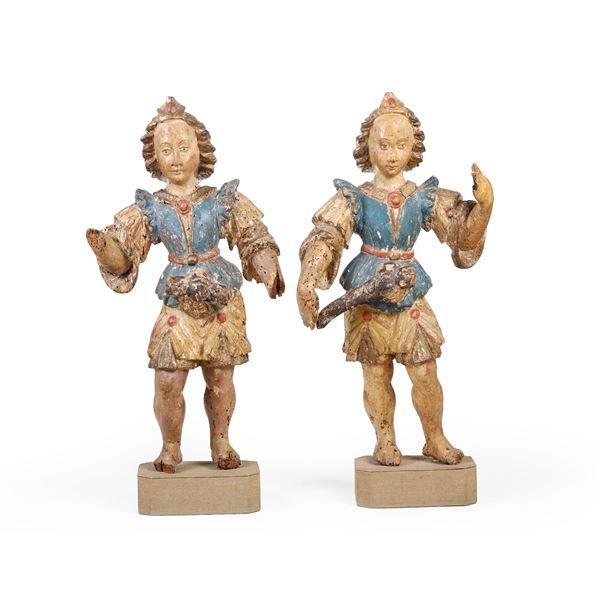 Coppia di putti. Arte rinascimentale italiana, XVI secolo