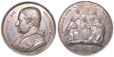 Giuseppe Girometti, Medaglia del Giubileo/Stato Pontificio di Gregorio XVI (1839), argento
