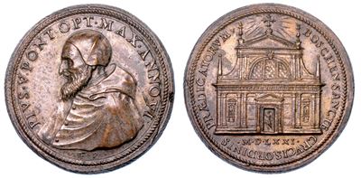 Gianfederico Bonzagni, Medaglia in bronzo lievemente argentato commemorativa della consacrazione ...