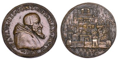 Alessandro Farnese, Medaglia in bronzo commemorativa del pontificato di Paolo III (1534-1549)