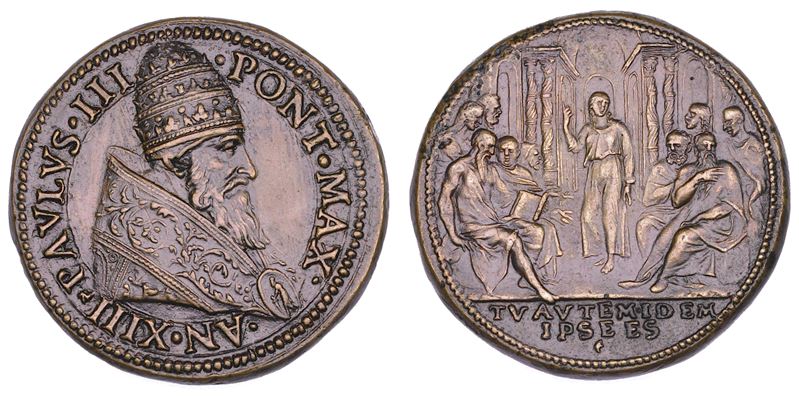 STATO PONTIFICIO. PAOLO III (Alessandro Farnese), 1534-1549. Medaglia in bronzo A. XIII.  - Auction Numismatics - Cambi Casa d'Aste