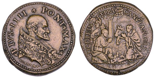 STATO PONTIFICIO. PIO V (Antonio Ghislieri), 1566-1572. Medaglia in bronzo (1566). Elezione al pontificato.