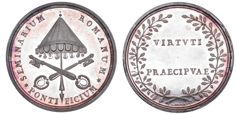 STATO PONTIFICIO. PIO VII (Barnaba Chiaramonti), 1800-1823. Medaglia in argento  s.d. (1805).  - Auction Numismatics - Cambi Casa d'Aste
