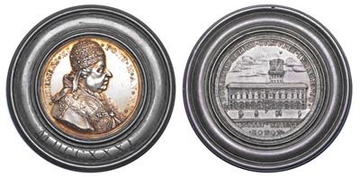 Clemente XI, Medaglia annuale in argento dorato, 1720