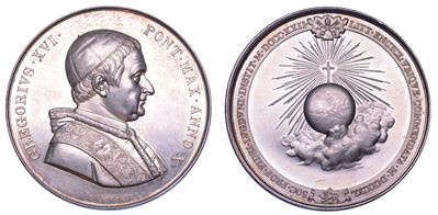 Gregorio XVI, Medaglia in argento del 1840, X anno di pontificato