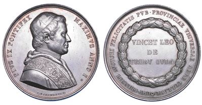 PIO IX (Giovanni Maria Mastai Ferretti), Medaglia in argento, Elezione al Pontificato, 1846