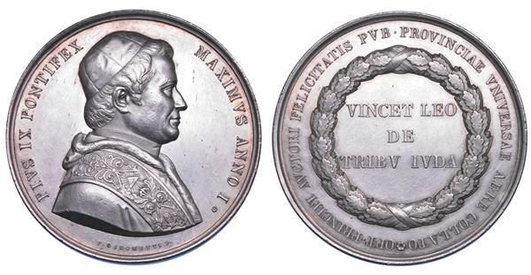 STATO PONTIFICIO. PIO IX (Giovanni Maria Mastai Ferretti), 1846-1878. Medaglia in argento 1846. Elezione al Pontificato.