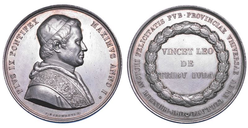 STATO PONTIFICIO. PIO IX (Giovanni Maria Mastai Ferretti), 1846-1878. Medaglia in argento 1846. Elezione al Pontificato.  - Auction Numismatics - Cambi Casa d'Aste