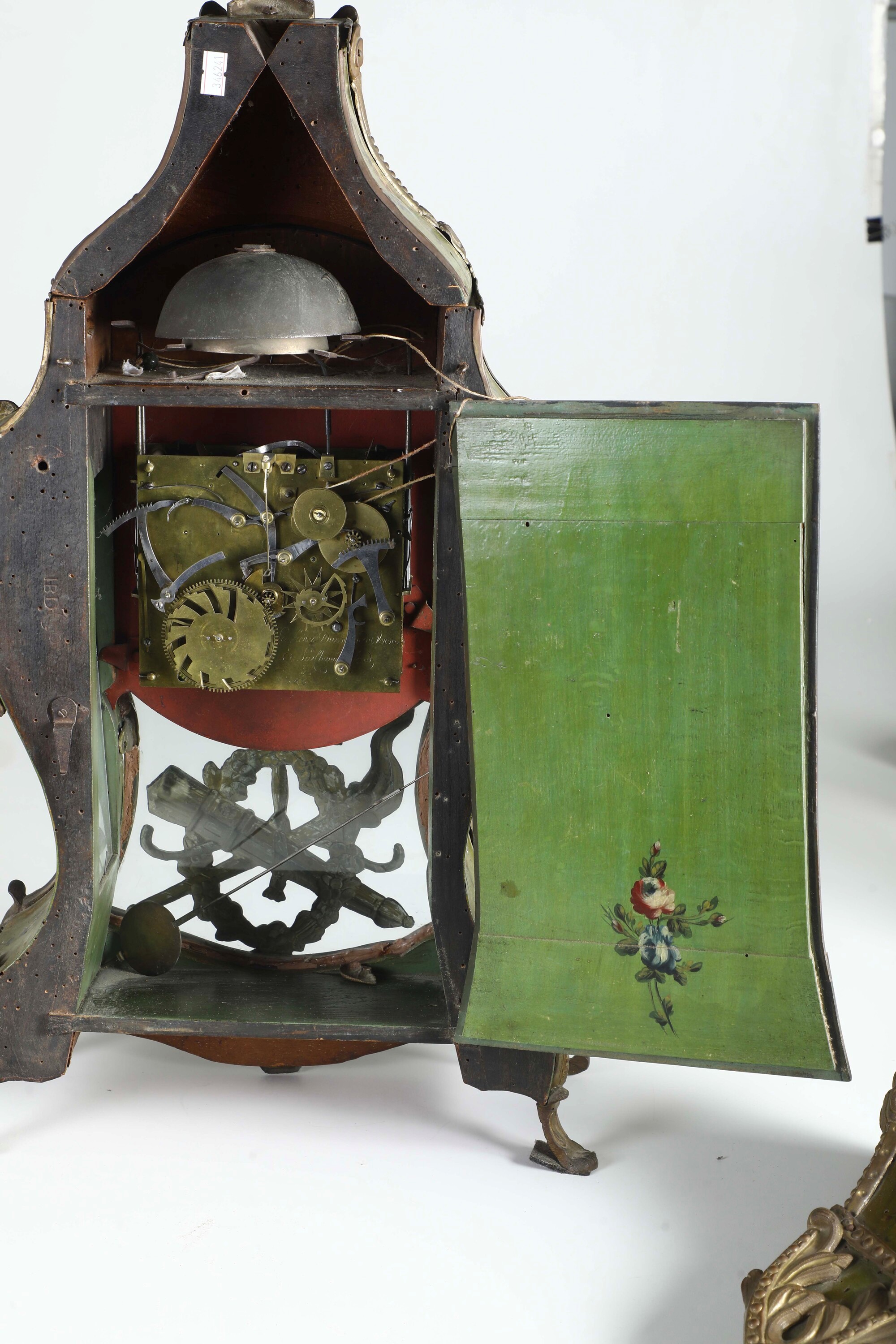 Les frères Ducommun dit Verron, Orologio cartel con mensola e pendolo a filo (Svizzera, seconda m...