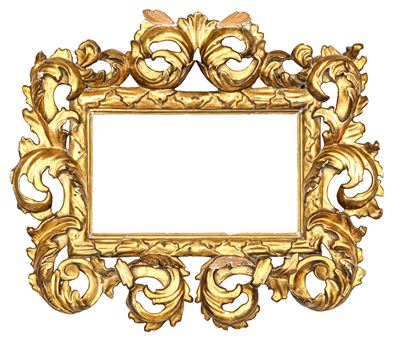 Cornice italiana, legno intagliato, traforato e dorato (XVIII–XIX secolo)