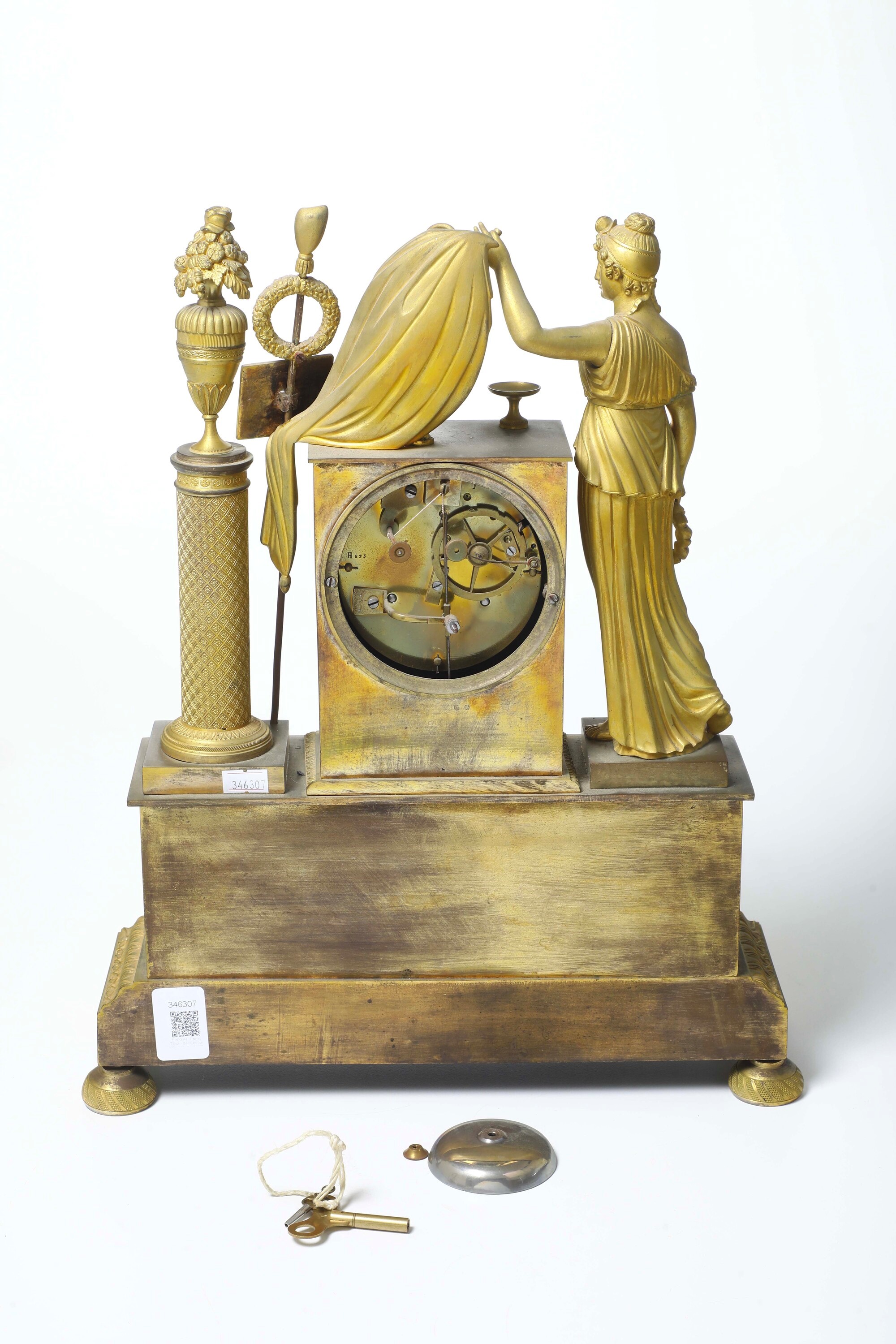 Pendola da tavolo francese, prima metà XIX secolo