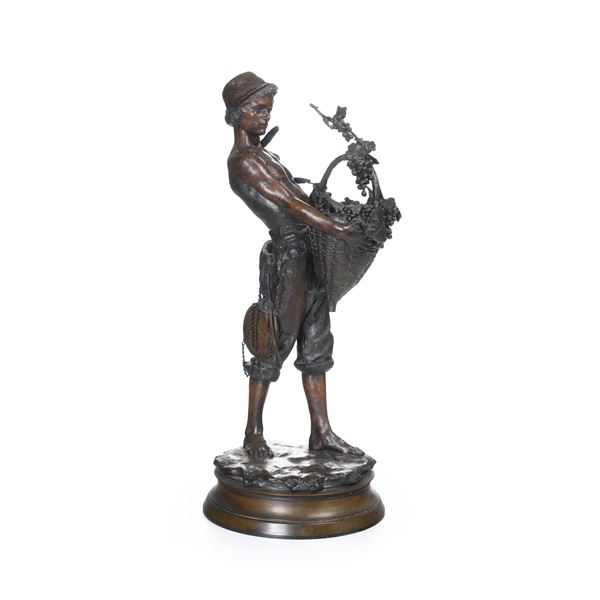 Da Achille D'Orsi (1845-1929) Venditore di uva
