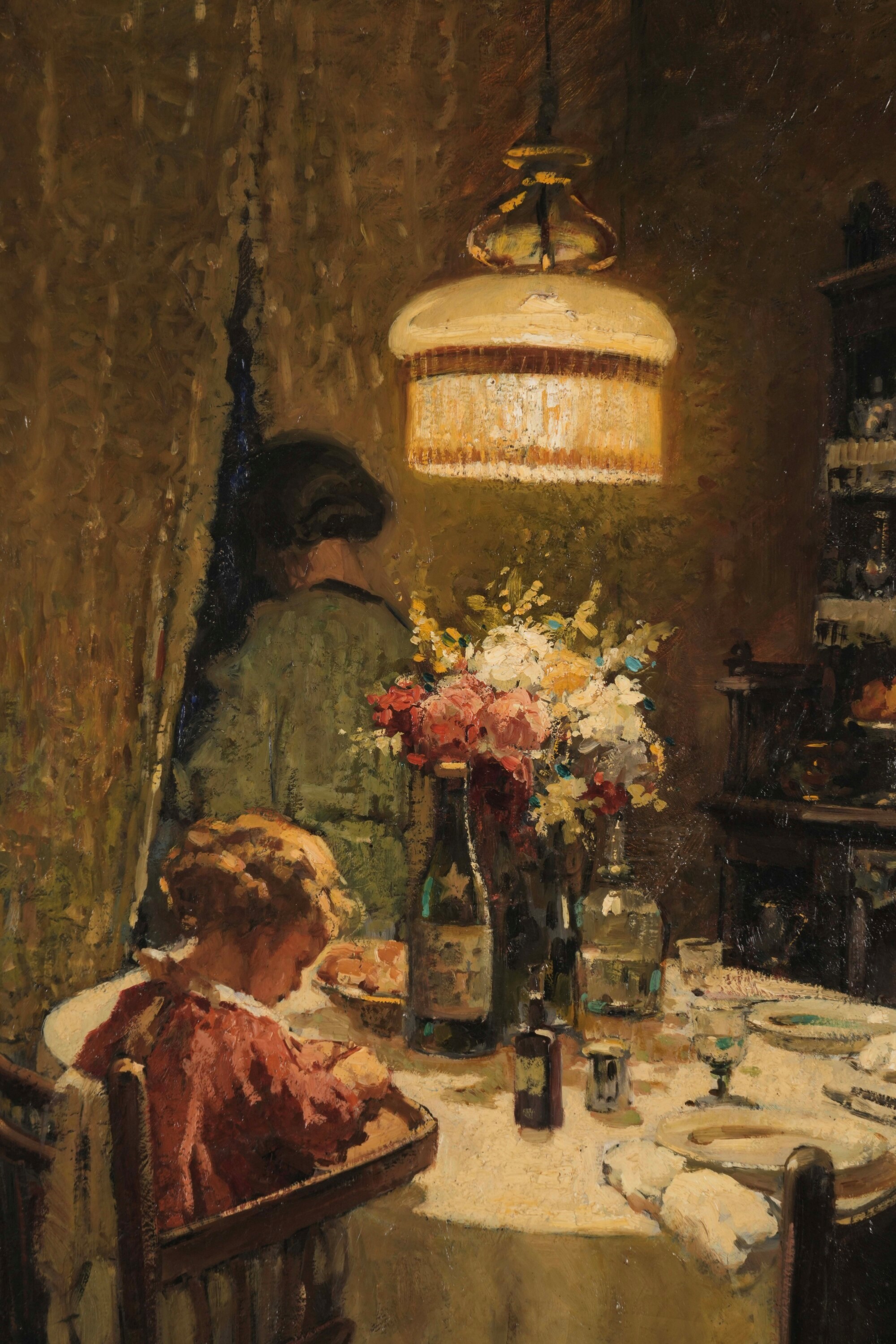 Cafiero Filippelli - Scena d'interno, olio su tela