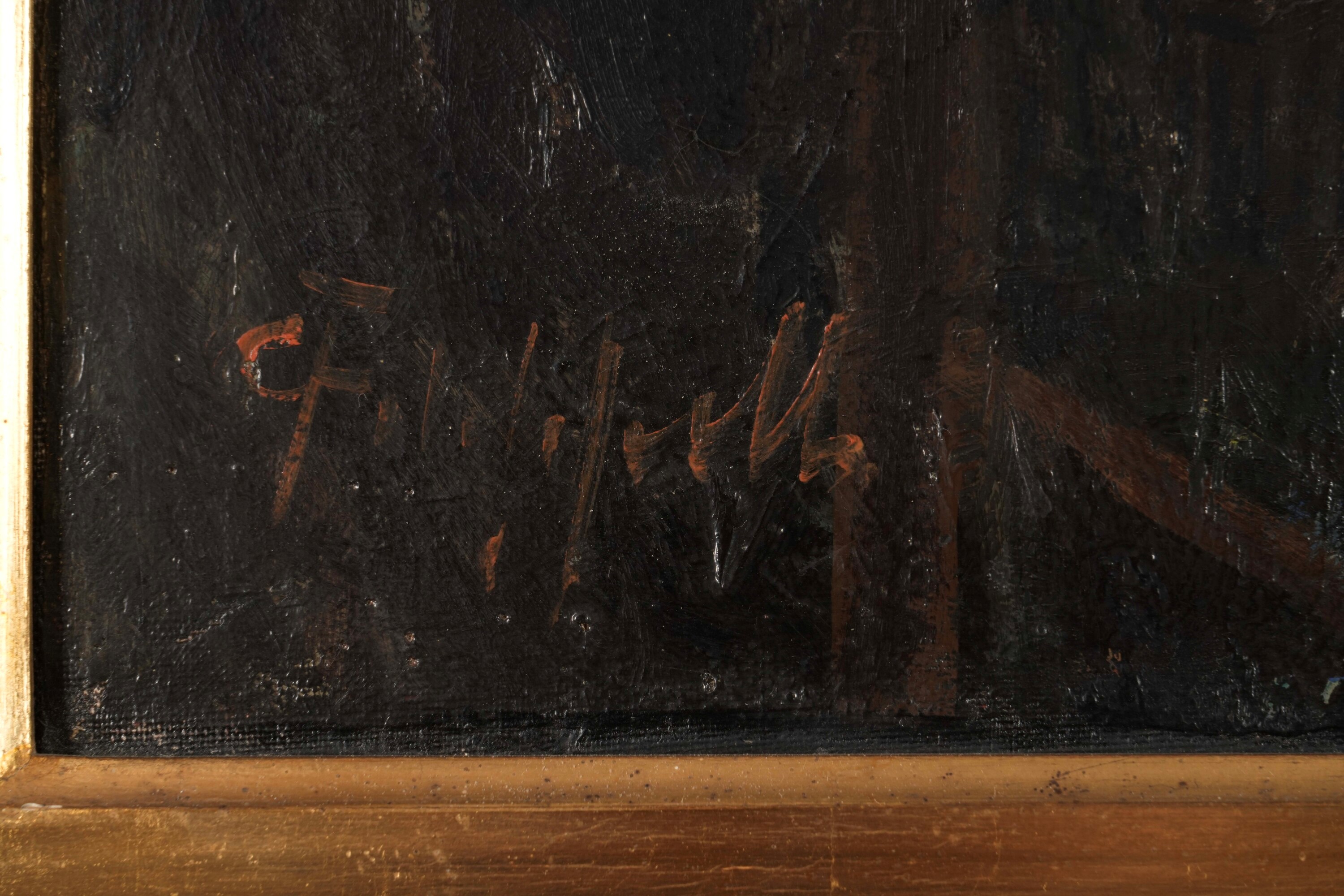 Cafiero Filippelli - Scena d'interno, olio su tela