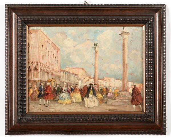 Pittore del XIX-XX secolo Colonne a San Marco, Venezia