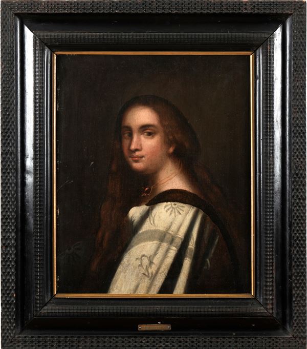 Scuola lombardo-veneta del XVI secolo Ritratto di gentildonna