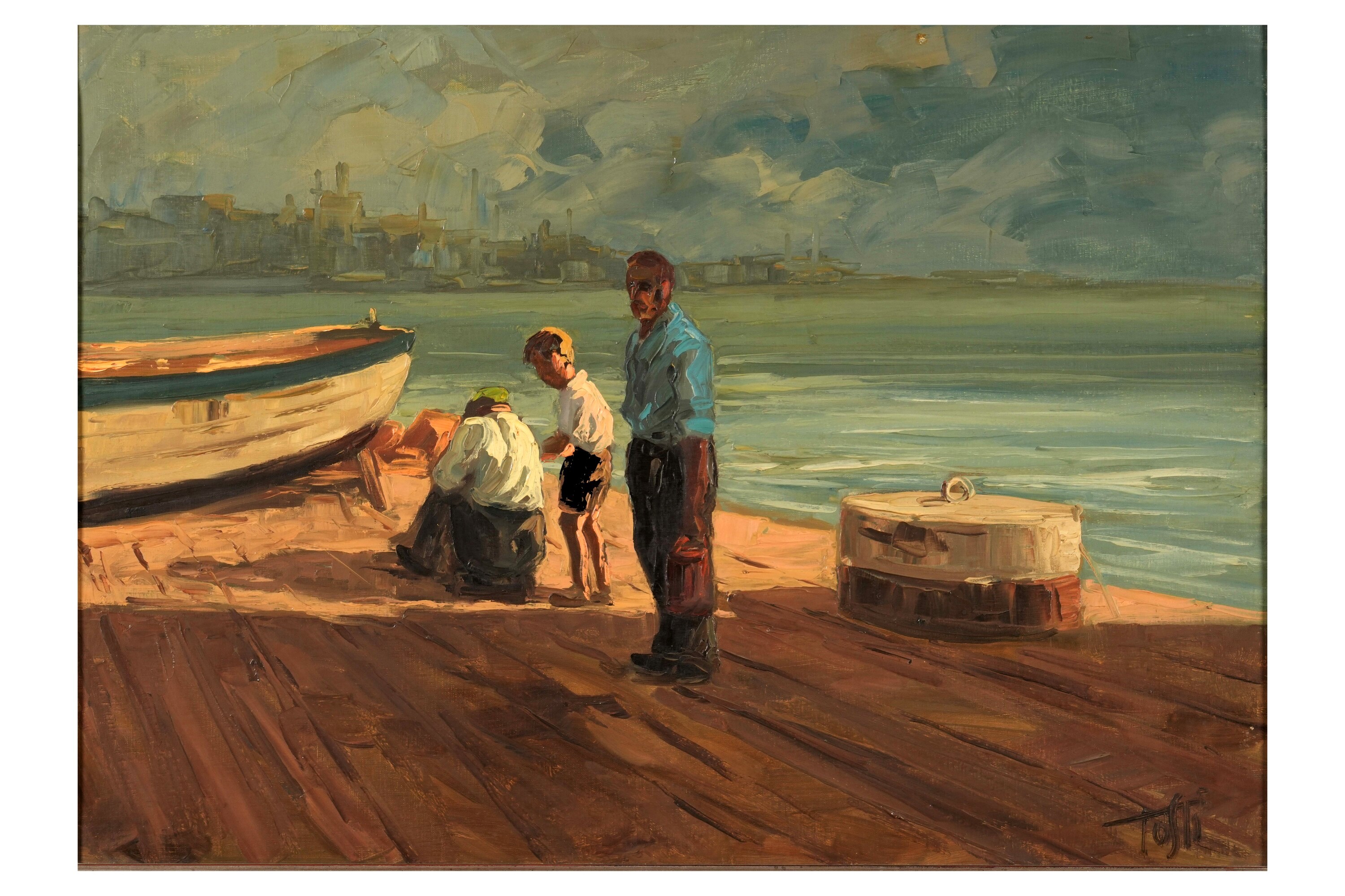 Riccardo Tosti - Pescatori a Riva
