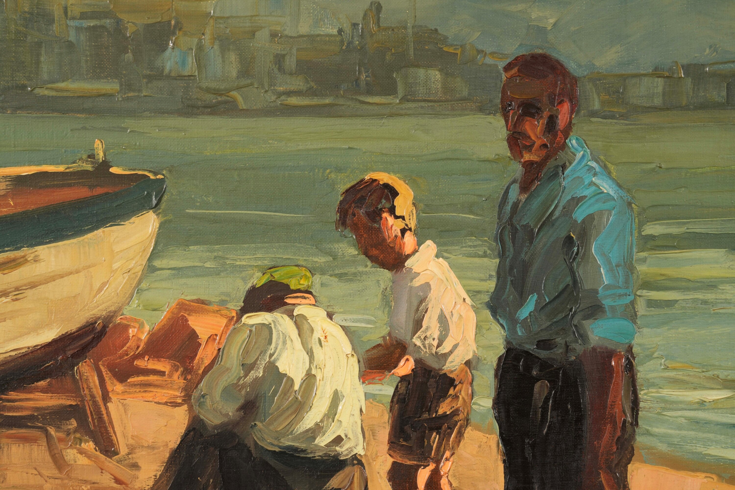 Riccardo Tosti - Pescatori a Riva