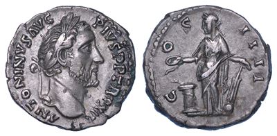 Antonino Pio, Denario, anni 148-149 d.C., argento, diametro mm. 17,52