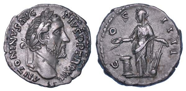 ANTONINO PIO, 138-161. Denario, anni 148-149.