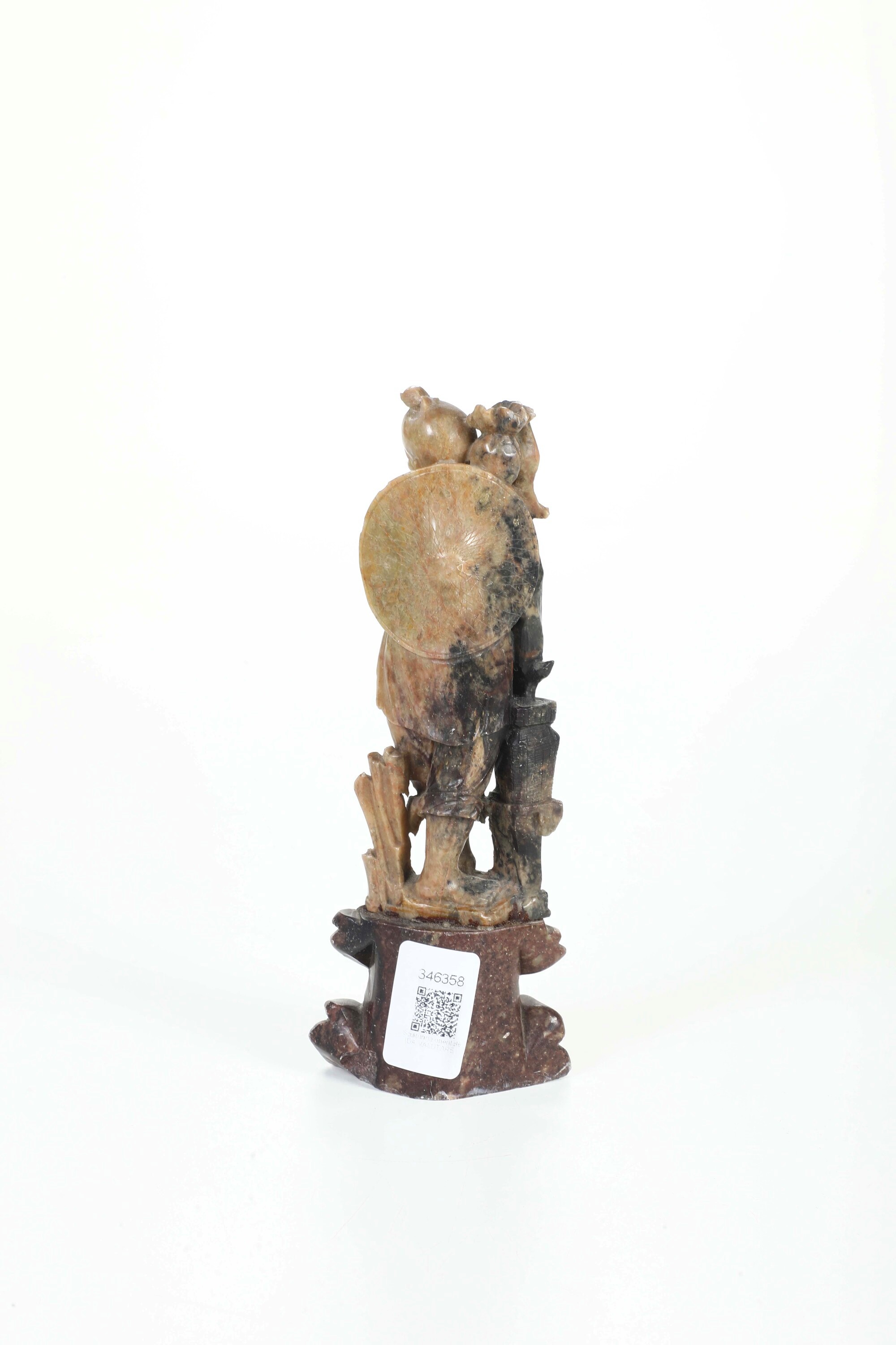 Figura di orientale in pietra dura, scultura decorativa, XX secolo