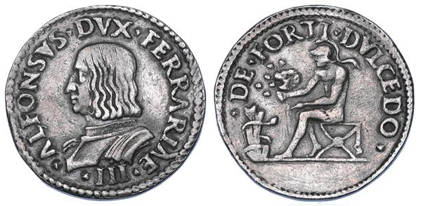 FERRARA. ALFONSO I D'ESTE, 1505-1534. Testone.