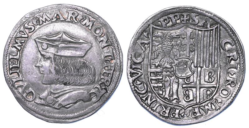 CASALE. GUGLIELMO II PALEOLOGO, 1494-1518. Testone.  - Auction Numismatics - Cambi Casa d'Aste