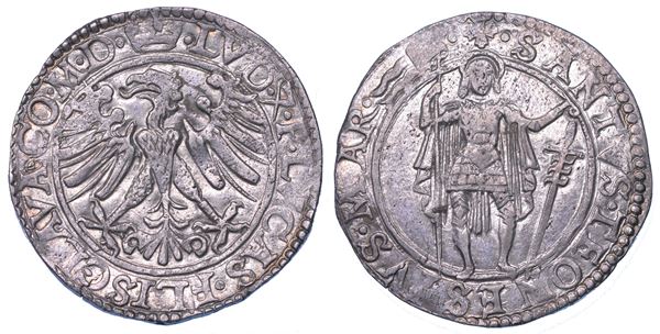 MESSERANO. LUDOVICO E PIER LUCA FIESCHI, 1521-1528. Testone.