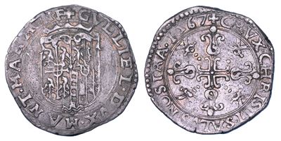 Guglielmo Gonzaga, Stemma coronato con croce ornata, 1566-1587