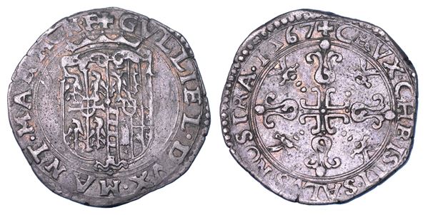 CASALE. GUGLIELMO GONZAGA, 1566-1587. Bianco 1567.